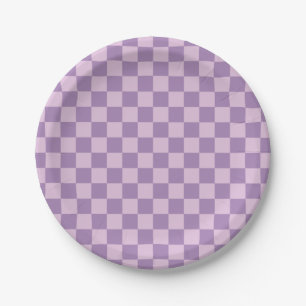 Assiettes En Carton Motif vérifié dans Double Lumière Violet