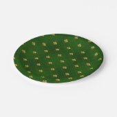 Assiettes En Carton Motif vert d'or de trèfle (Angle)