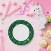 Assiettes En Carton Motif vert Emo avec cercles (Fête)
