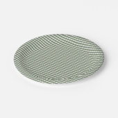 Assiettes En Carton Motif vert En vichy (Angle)