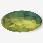 Assiettes En Carton Motif vert jaune (Angle)