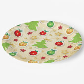 Assiettes En Carton Motif Vintage de Noël (Angle)