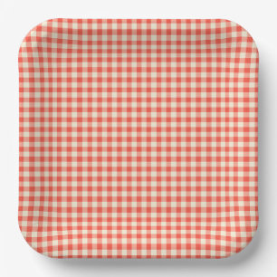 Assiettes En Carton Motif Vintage de tableau rouge tendance
