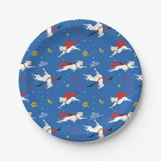 Assiettes En Carton Motif volant Krypto (Devant)