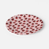 Assiettes En Carton Motif Whimsical Ladybug sur rose (Angle)