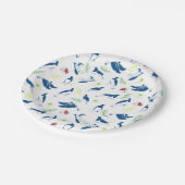 Assiettes En Carton Motif Wood Pigeon Kereru (Angle)