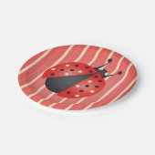Assiettes En Carton Motifs mignons avec Baby shower Ladybugs (Angle)