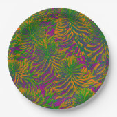 Assiettes En Carton Motifs plantes dans les couleurs (Devant)