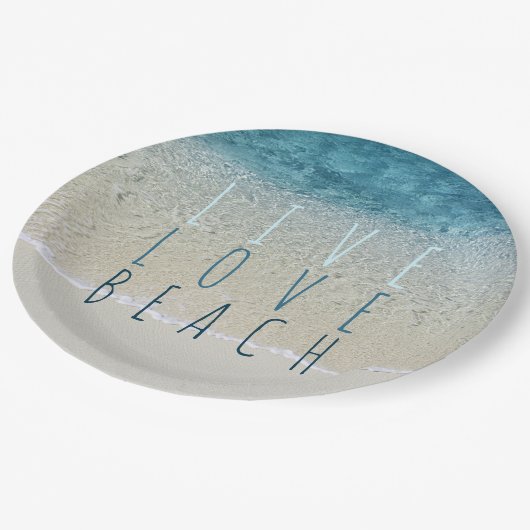 Assiettes En Carton Motivationnelle Turquoise Bleu Océan Surf Vagues P (Angle)