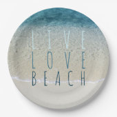 Assiettes En Carton Motivationnelle Turquoise Bleu Océan Surf Vagues P (Devant)