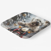 Assiettes En Carton Moto à chiens Havanais Noël (Angulaire)