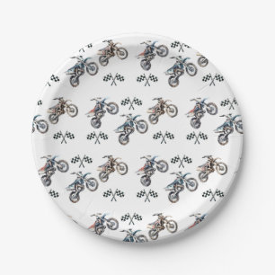 Assiettes En Carton Moto à vélo droit Anniversaire Plaque papier