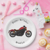 Assiettes En Carton moto de style croiseur cool (Fête)