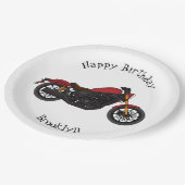Assiettes En Carton moto de style croiseur cool (Angle)