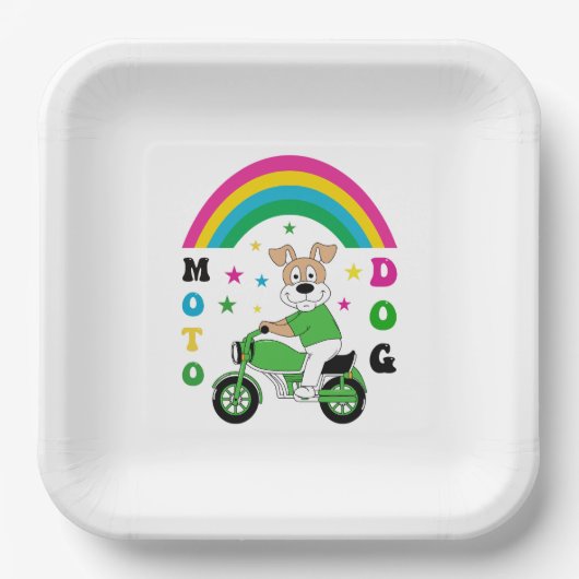 Assiettes En Carton Moto Dog (Recto)