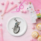 Assiettes En Carton Moto en encre I (Fête)