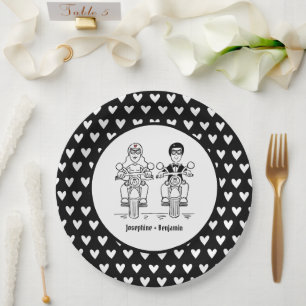 Assiettes En Carton Moto Moto Moto Mariage Party Alimentation plaque p