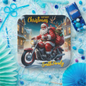 Assiettes En Carton Moto Noël Père Noël Et Rudolph Reindeer (Fête)