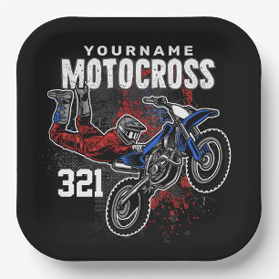 Assiettes En Carton Motocross Motocross Racing FMX Tricks personnalisé