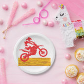 Assiettes En Carton Motocross Rider (Fête)