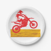 Assiettes En Carton Motocross Rider (Devant)