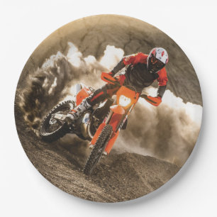 Assiettes En Carton Motocross Rider
