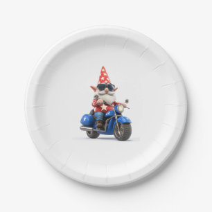 Assiettes En Carton Motocyclette américaine Gnome