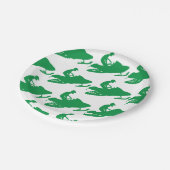 Assiettes En Carton Motoneige en vert (Angle)