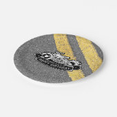 Assiettes En Carton Motorcycle Biker Bonne fête d'anniversaire service (Angle)