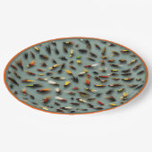 Assiettes En Carton Mouches de pêche (Angle)