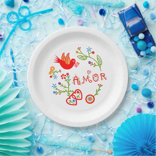 Assiettes En Carton Mouchoirs d'amour de Valentine (Fête)