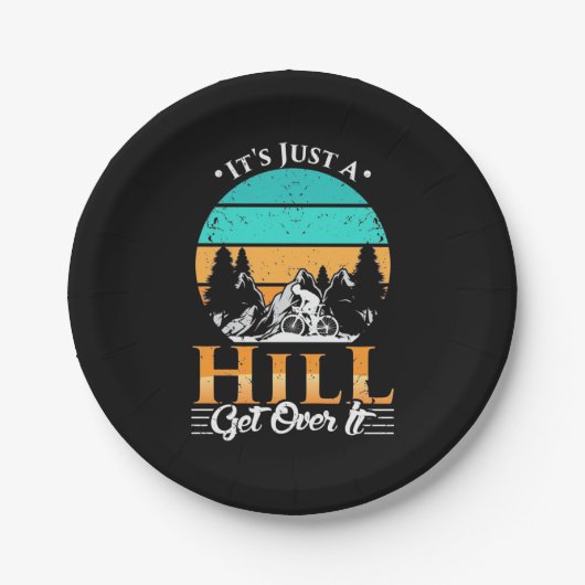 Assiettes En Carton Mountain Biker Get Over Hill (Devant)