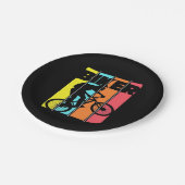 Assiettes En Carton Mountain Biker Retro Vintage (Angle)