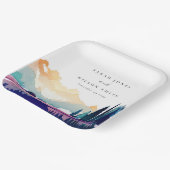 Assiettes En Carton Mountain Country Lilac Fields Mariage paysager (Angulaire)