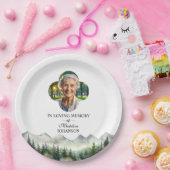 Assiettes En Carton Mountains and Trees Celebration Of Life Funeral (Fête)