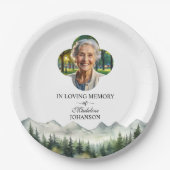 Assiettes En Carton Mountains and Trees Celebration Of Life Funeral (Devant)