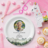 Assiettes En Carton Mountains and Trees Celebration Of Life Funeral (Fête)