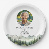 Assiettes En Carton Mountains and Trees Celebration Of Life Funeral (Devant)