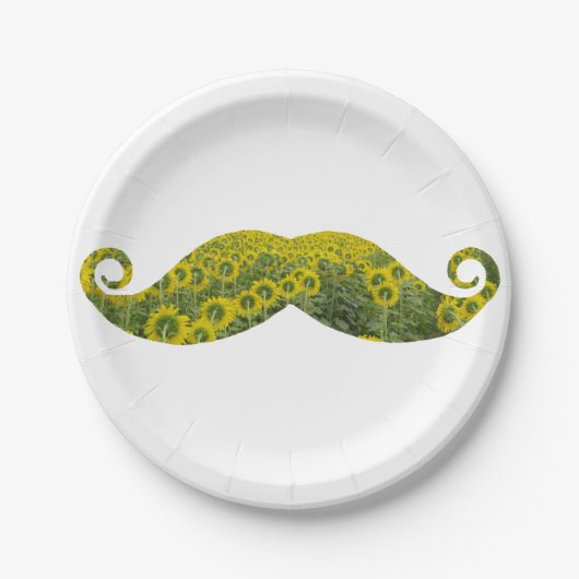 Assiettes En Carton Moustache amusant Plaques de papier personnalisées (Devant)