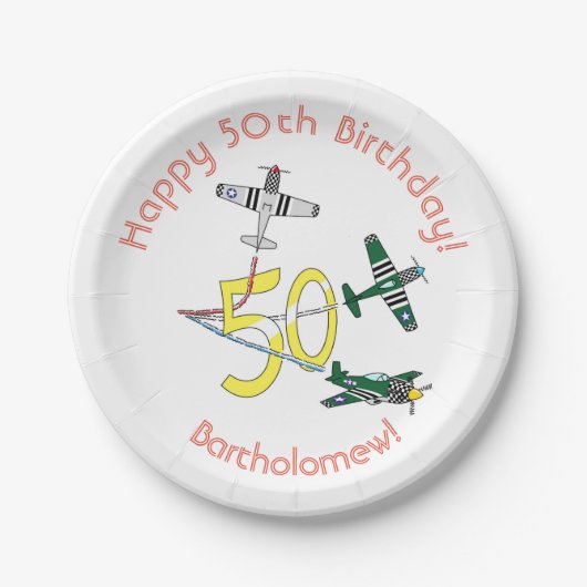 Assiettes En Carton Moustangs 50e Anniversaire Plaque papier (Devant)