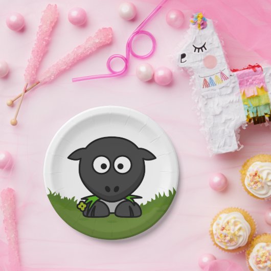 Assiettes En Carton Mouton rond (Fête)