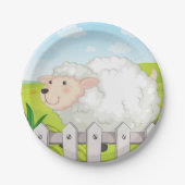 Assiettes En Carton Mouton souriant (Devant)