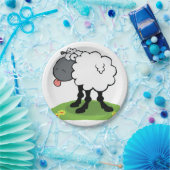 Assiettes En Carton Moutons collant la langue (Fête)