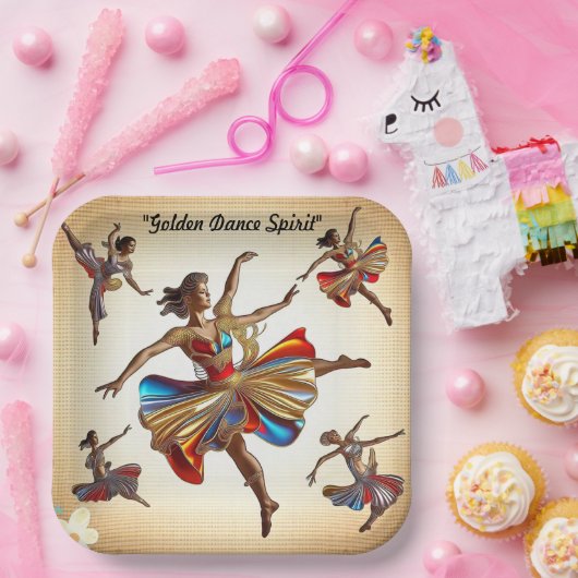 Assiettes En Carton "Mouvement en fleurs" (Fête)