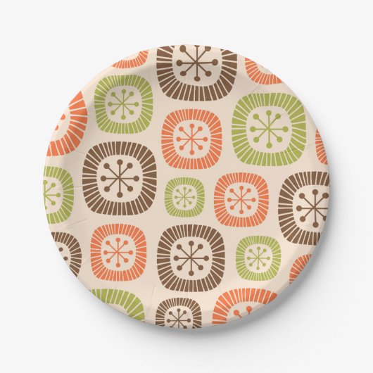 Assiettes En Carton Moyen-siècle Âge atomique moderne (Devant)