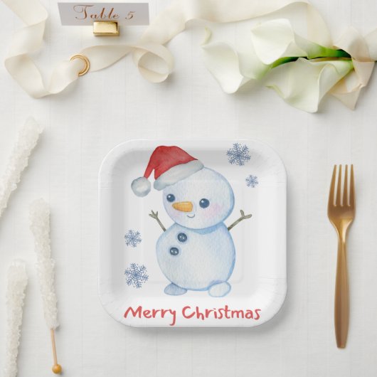 Assiettes En Carton Mr. Frosty (Mariage)