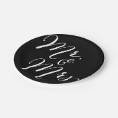 Assiettes En Carton Mr & Mrs Classic Script Chic Calligraphy Mariage (Angle)
