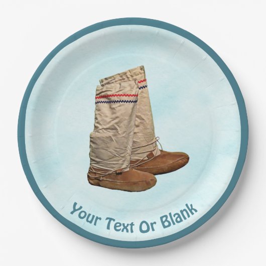 Assiettes En Carton Mukluks Sur Neige (Devant)