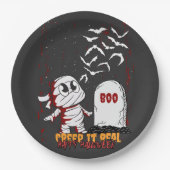 Assiettes En Carton Mummy at Grave Boo Halloween (Devant)