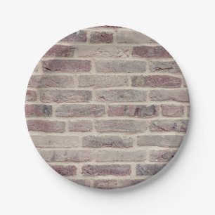 Assiettes En Carton Mur Brown en briques